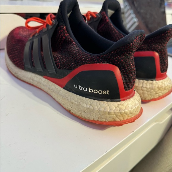 Adidas Ultra Boost 2.0 Core Black Solar Red size 12 - Picture 6 of 8